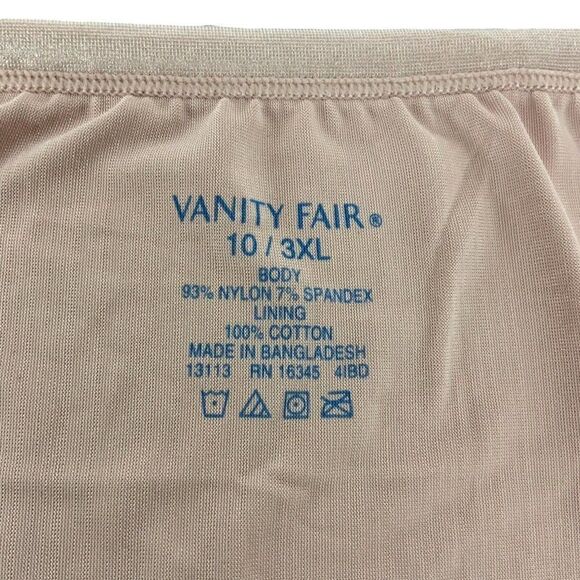 Vanity Fair Radiant Brief Size 10 3XL Blush Pink Comfort Stretch Silky Shiny - Picture 3 of 4